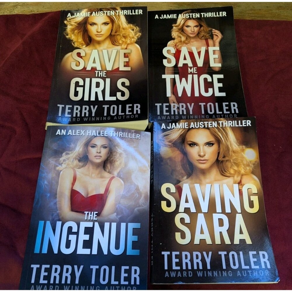 Lot of 4 JAMIE AUSTEN THRILLER Terry Toler Books Save Girls Ingenue Twice Sara